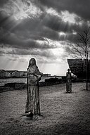 Pregnant woman sculpture