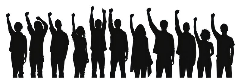Protest silhouette