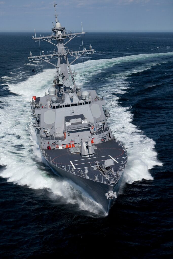 Navy ship maneuver
