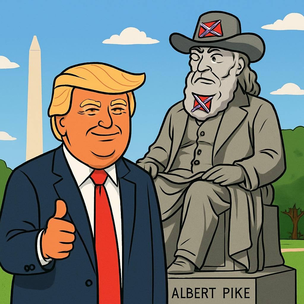 Albert Pike Statue Trump