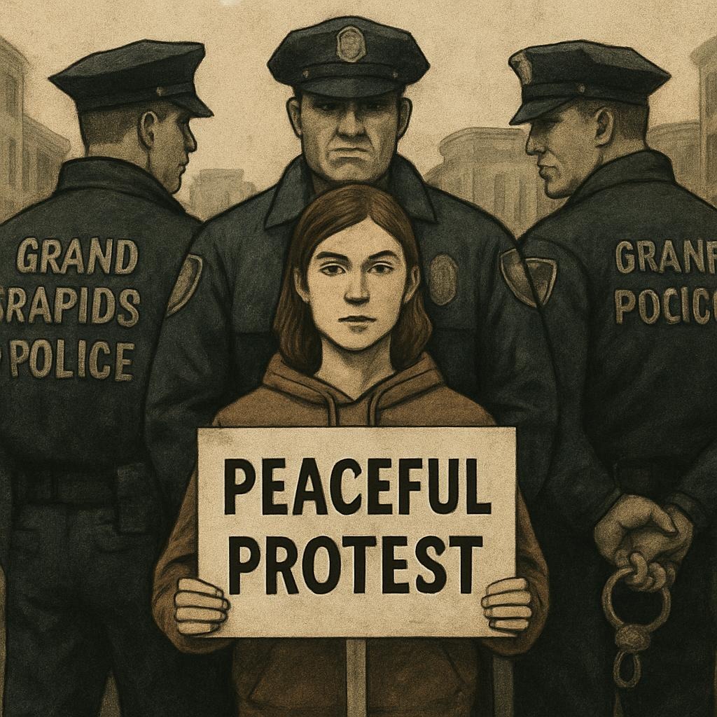 Grand Rapids Police arrest peaceful protester